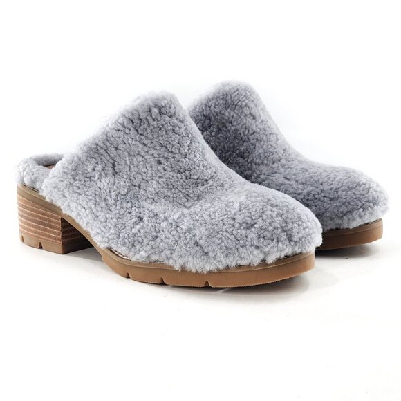 DONALD PLINER NWOB Sammie Shearling Real Fur Block Heel Mule Clog - Picture 3 of 8